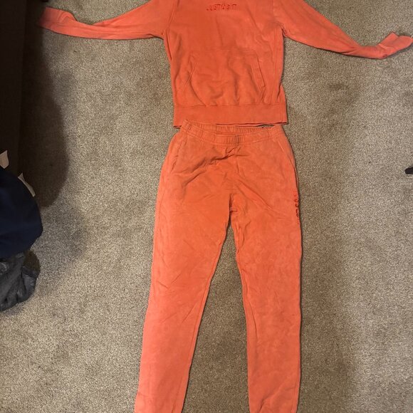 Nike Orange Matching Sweatshirt and Sweatpants (x2), Size S - Picture 1 of 2